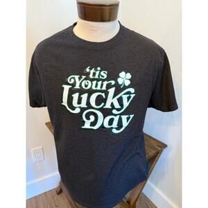 St Patrick’s Day ‘Tis Your Lucky Day Short Sleeve Men’s Shirt Size XL